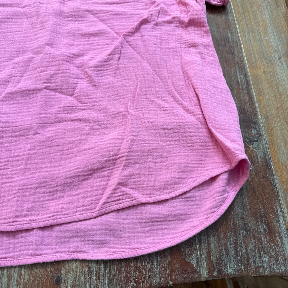J Crew Pink Gauze Short Sleeve Tee XL - Picture 5 of 10